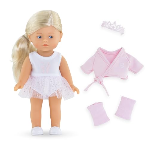 Les Trendies Mini Corolline Rosy Ballerina Set, Vollvinylpuppe mit langem Haar, extra Outfit in Geschenkbox, Vanilleduft, 20cm, ab 3 Jahren Les Trendies Mini Corolline Rosy Ballerina Set, Vollvinylpuppe mit langem Haar, extra Outfit in Geschenkbox, Vanilleduft, 20cm, ab 3 Jahren von Corolle