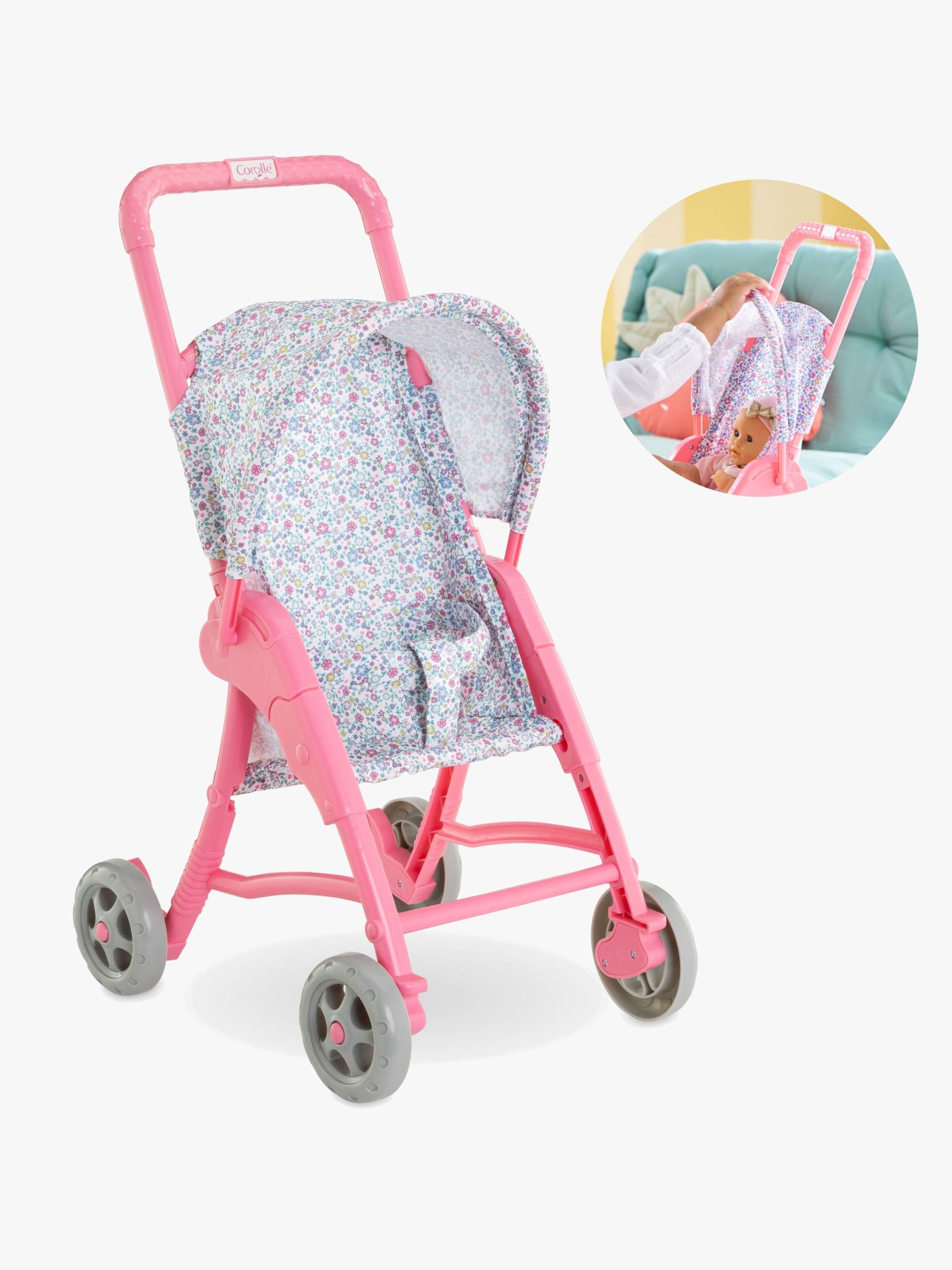 Corolle Puppenbuggy, Rosa/Blau von Corolle