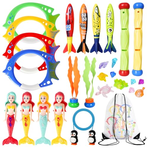 Corpower Tauchspielzeug für Kinder 28 Stück, Wasserspielzeug Tauchringe für Kinder, Schwimmbad Spielzeug Unterwasser Tauchspielzeug Pool Spielzeug für Kinder Jungs Mädchen ab 5 6 7 8 9-12 Jahren Corpower Tauchspielzeug für Kinder 28 Stück, Wasserspielzeug Tauchringe für Kinder, Schwimmbad Spielzeug Unterwasser Tauchspielzeug Pool Spielzeug für Kinder Jungs Mädchen ab 5 6 7 8 9-12 Jahren von Corpower