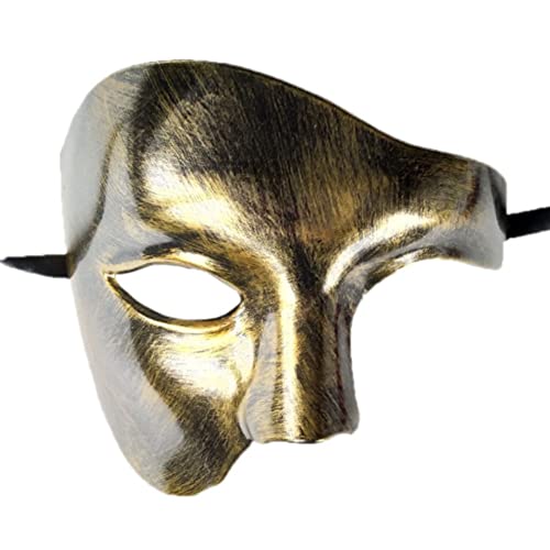 Correa Halb Gesichts Phantom Maske für Karneval, Antikes Phantom der Opernball Party Nachtclub Club Maske von Correa