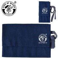Corvus A600345 - Kids-at-Work, Werkzeugrolle klein (ohne Werkzeug), Werkzeugtasche mit 4 Fächer, Stoff, blau, 20x29cm von Corvus
