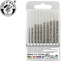 Corvus A600364 - Kids at work, Bohrer-Set 1,5-3,0 mm, 10 Stück von Corvus