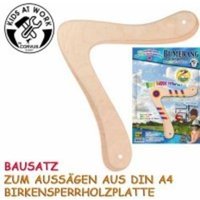 Corvus A600527 - Kids at Work, Bumerang 2-Flügler, Holz, Bausatz zum Aussägen von Corvus