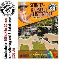 Corvus A600588 - Kids-at-Work, Hoftiere 1 (Pferd/Pony/Rind), Schnitz- & Gestalt-Lindenholz A6/20mm von Corvus