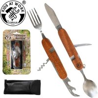 Corvus A750229 - Besteck unterwegs und outdoor mit Holzgriff von Corvus