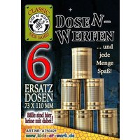 Corvus A750421 - Kids-at-Work, Dosenwerfen Ersatzdosen, 6 Stück, 73x110mm, Classic New Games von Corvus