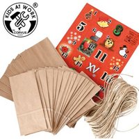 Corvus Kids at Work - Adventskalender 24 x Kraftpapier-Tüten von Corvus