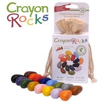 Crayon Rocks - 16 Malsteine im Baumwollbeutel, Soja-Wachsmalsteinen von Corvus