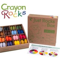 Crayon Rocks - 64 Malsteine im Karton, Soja-Wachsmalkreiden, Just Rocks in an Box von Corvus