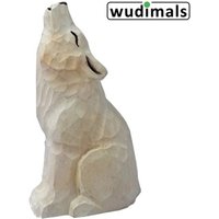 Wudimals A040480 - Polarwolf, Arctic Wolf, handgeschnitzt aus Holz von Corvus