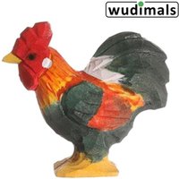 Wudimals A040601 - Hahn, Rooster, handgeschnitzt aus Holz von Corvus