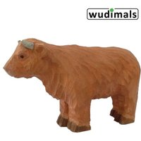 Wudimals A040609 - Hochlandkuh, Highland Cow, handgeschnitzt aus Holz von Corvus