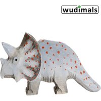 Wudimals A040905 - Triceratops, Triceratops, handgeschnitzt aus Holz von Corvus