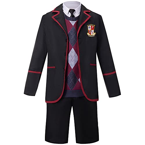 Cos-Animefly Erwachsene The Umbrella Schuluniform Academy Cosplay Kostüm Halloween Nummer 5 Cosplay Outfit für Mädchen Jungen - Schwarz - XXX-Large Cos-Animefly Erwachsene The Umbrella Schuluniform Academy Cosplay Kostüm Halloween Nummer 5 Cosplay Outfit für Mädchen Jungen - Schwarz - XXX-Large von Cos-Animefly