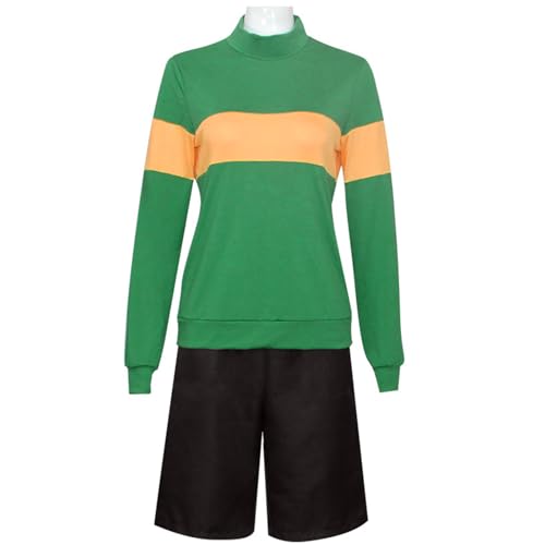 Cos-Animefly Frisk Chara Cosplay-Kostüm, grün-blauer Kapuzenpullover, kurzer Anzug, Pullover, Kostüm, Spiel, Undertale Cosplay Cos-Animefly Frisk Chara Cosplay-Kostüm, grün-blauer Kapuzenpullover, kurzer Anzug, Pullover, Kostüm, Spiel, Undertale Cosplay von Cos-Animefly