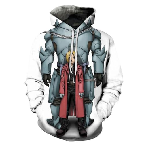 Edward Elric Cosplay Hoodie Kostüm Sweatshirt Uni Erwachsene T-Shirts Kapuzenshirt Anzug Casual Outwear Mantel Edward Elric Cosplay Hoodie Kostüm Sweatshirt Uni Erwachsene T-Shirts Kapuzenshirt Anzug Casual Outwear Mantel von Cos-Animefly