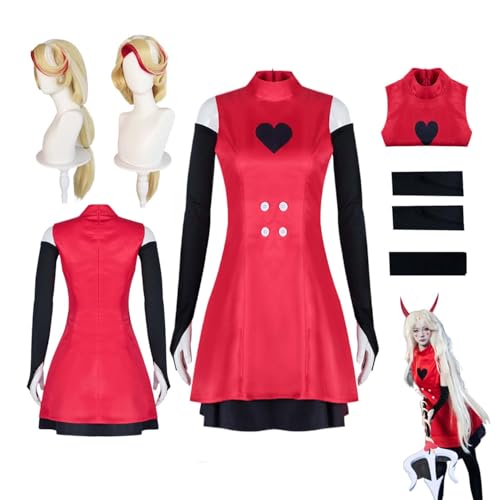 Anime Hazbin Hotel Charlie Morningstar Cosplay Kostüm mit Perücke Rotes Kleid Zubehör Damen Herren Kinder Outfit Halloween Karneval Kleid Kimono Anzug Anime Hazbin Hotel Charlie Morningstar Cosplay Kostüm mit Perücke Rotes Kleid Zubehör Damen Herren Kinder Outfit Halloween Karneval Kleid Kimono Anzug von CosDogs