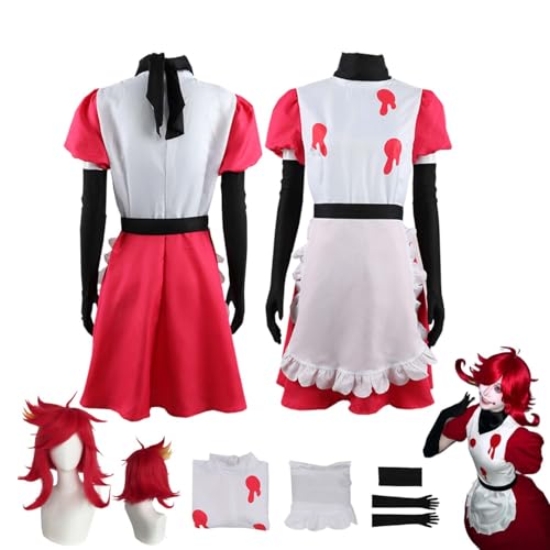Anime Hazbin Hotel Niffty Cosplay Kostüm mit Perücke Rot Weiß Kleid Zubehör Frauen Männer Kinder Outfit Halloween Karneval Kleid Overall Kimono Anzug Anime Hazbin Hotel Niffty Cosplay Kostüm mit Perücke Rot Weiß Kleid Zubehör Frauen Männer Kinder Outfit Halloween Karneval Kleid Overall Kimono Anzug von CosDogs