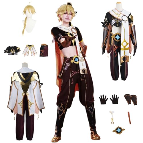 CosDogs Anime Genshin Impact Aether Cosplay Kostüm mit Perücke Umhang Jacke Zubehör Herren Damen Kinder Outfit Halloween Karneval Kleid Rollenspielanzug CosDogs Anime Genshin Impact Aether Cosplay Kostüm mit Perücke Umhang Jacke Zubehör Herren Damen Kinder Outfit Halloween Karneval Kleid Rollenspielanzug von CosDogs