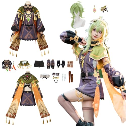 CosDogs Anime Genshin Impact Collei Cosplay Kostüm mit Perücke Kleid Kopfschmuck Zubehör Herren Damen Erwachsene Kinder Outfit Halloween Karneval Kleid Rollenspielanzug CosDogs Anime Genshin Impact Collei Cosplay Kostüm mit Perücke Kleid Kopfschmuck Zubehör Herren Damen Erwachsene Kinder Outfit Halloween Karneval Kleid Rollenspielanzug von CosDogs