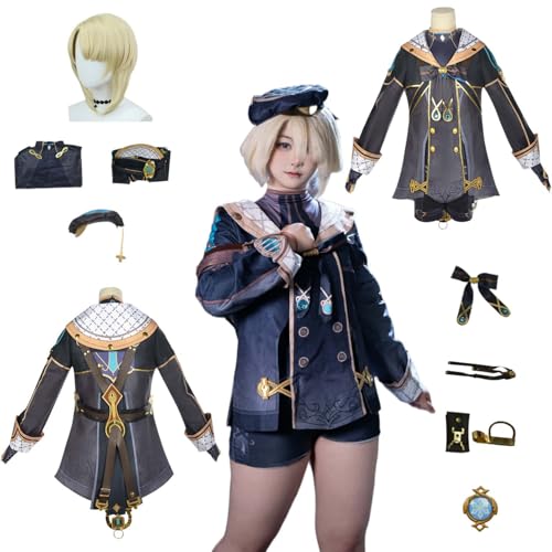 CosDogs Anime Genshin Impact Freminet Cosplay Kostüm mit Perücke Hut Mantel Zubehör Herren Damen Kinder Outfit Halloween Karneval Kleid Rollenspielanzug CosDogs Anime Genshin Impact Freminet Cosplay Kostüm mit Perücke Hut Mantel Zubehör Herren Damen Kinder Outfit Halloween Karneval Kleid Rollenspielanzug von CosDogs