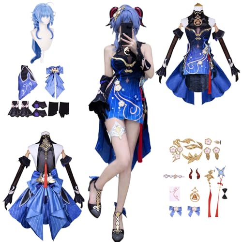 CosDogs Anime Genshin Impact Ganyu Cosplay Kostüm mit Perücke Kopfschmuck Zubehör Herren Damen Erwachsene Kinder Outfit Halloween Karneval Kleid Rollenspielanzug CosDogs Anime Genshin Impact Ganyu Cosplay Kostüm mit Perücke Kopfschmuck Zubehör Herren Damen Erwachsene Kinder Outfit Halloween Karneval Kleid Rollenspielanzug von CosDogs