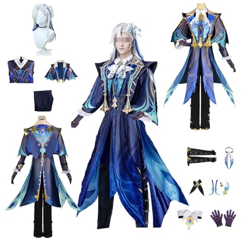 CosDogs Anime Genshin Impact Neuvillette Cosplay Kostüm mit Perücke Hose Kopfschmuck Accessoires Herren Damen Kinder Outfit Halloween Karneval Kleid Rollenspielanzug CosDogs Anime Genshin Impact Neuvillette Cosplay Kostüm mit Perücke Hose Kopfschmuck Accessoires Herren Damen Kinder Outfit Halloween Karneval Kleid Rollenspielanzug von CosDogs