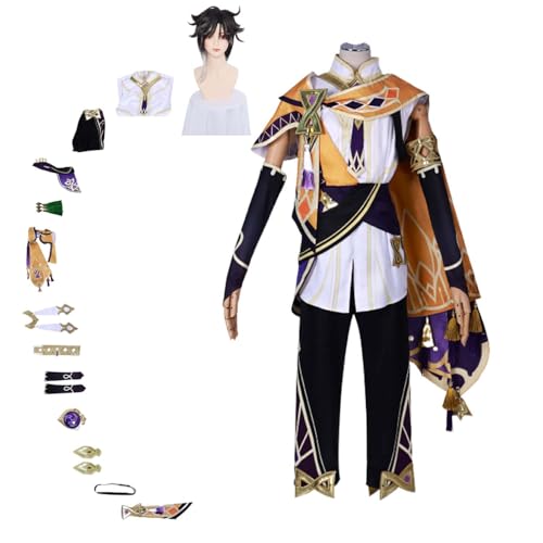 CosDogs Anime Genshin Impact Sethos Cosplay Kostüm mit Perücke Umhang Kopfschmuck Zubehör Männer Frauen Kinder Outfit Halloween Karneval Kleid Rollenspielanzug CosDogs Anime Genshin Impact Sethos Cosplay Kostüm mit Perücke Umhang Kopfschmuck Zubehör Männer Frauen Kinder Outfit Halloween Karneval Kleid Rollenspielanzug von CosDogs