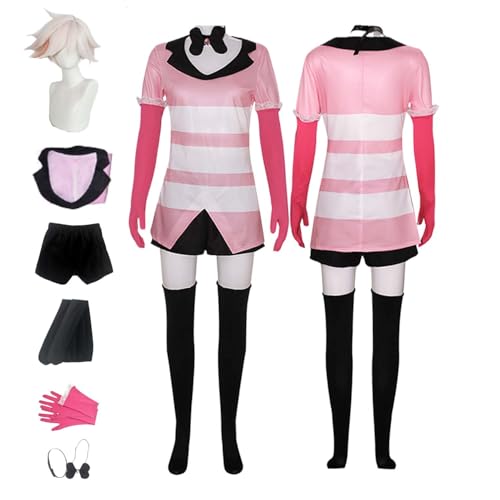 CosDogs Anime Hazbin Hotel Angel Dust Cosplay Kostüm mit Perücke Rosa Weiß Kleid Zubehör Damen Herren Kinder Outfit Halloween Karneval Kleid Jumpsuit Kimono Anzug CosDogs Anime Hazbin Hotel Angel Dust Cosplay Kostüm mit Perücke Rosa Weiß Kleid Zubehör Damen Herren Kinder Outfit Halloween Karneval Kleid Jumpsuit Kimono Anzug von CosDogs