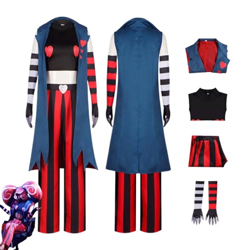 CosDogs Anime Hazbin Hotel Velvet Cosplay Kostüm Blauer Mantel Rote Hose Zubehör Frauen Männer Kinder Outfit Halloween Karneval Overall Kleid Kimono Anzug CosDogs Anime Hazbin Hotel Velvet Cosplay Kostüm Blauer Mantel Rote Hose Zubehör Frauen Männer Kinder Outfit Halloween Karneval Overall Kleid Kimono Anzug von CosDogs