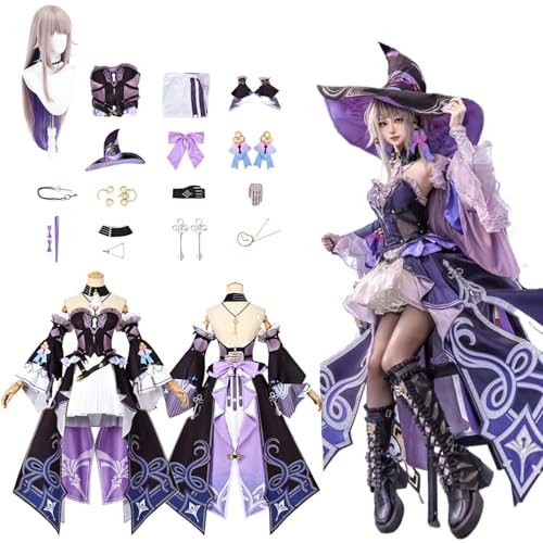 CosDogs Anime Honkai Star Rail The Herta Cosplay Kostüm mit Perücke Hut Zubehör Herren Damen Unisex Mädchen Kinder Outfit Halloween Karneval Weihnachtsfeier Rollenspiel Komplettset Anzug von CosDogs