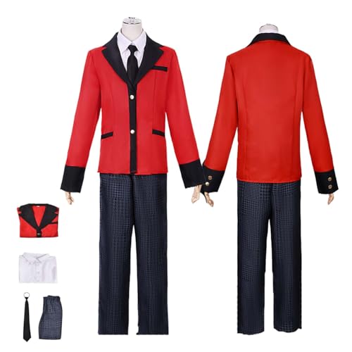 CosDogs Anime Kakegurui Ryōta Suzui Cosplay Kostüm mit Hose Roter Mantel Zubehör Herren Damen Unisex Kinder Outfit Halloween Karneval Weihnachtsfeier Rollenspiel Uniform Komplettanzug CosDogs Anime Kakegurui Ryōta Suzui Cosplay Kostüm mit Hose Roter Mantel Zubehör Herren Damen Unisex Kinder Outfit Halloween Karneval Weihnachtsfeier Rollenspiel Uniform Komplettanzug von CosDogs