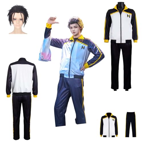 CosDogs Anime Re:Life in A Different World from Zero N’atsuki S’ubaru Cosplay Kostüm mit Perücke Hose Accessoires Damen Herren Kinder Outfit Halloween Karneval Sportbekleidung Kimono Anzug von CosDogs