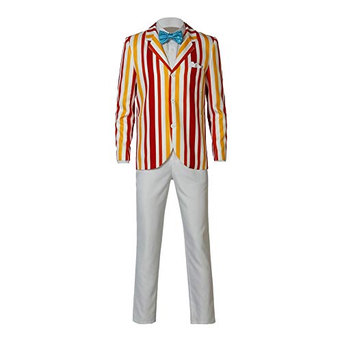 Bert Kostüm, klassischer Film, Cosplay, Uniform, für Herren, Vintage-Stil, gestreift, Set mit Hut, Größe XL Bert Kostüm, klassischer Film, Cosplay, Uniform, für Herren, Vintage-Stil, gestreift, Set mit Hut, Größe XL von CosIdol