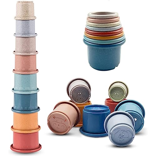Cosaway Baby Stapeln Nesting Cups Spielzeug, Montessori Spielzeug für Kleinkinder 6+ Monate (618-86) von Cosaway