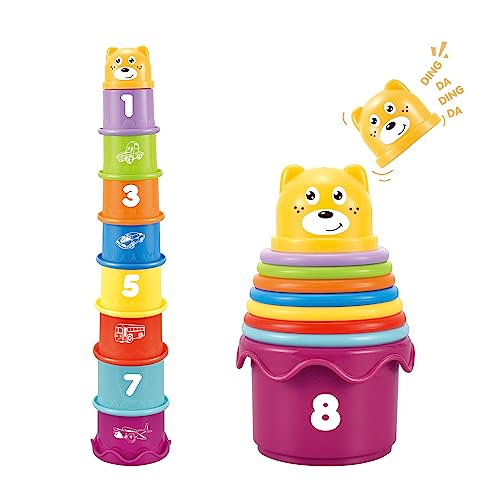 Cosaway Baby Stapeln Nesting Cups Spielzeug, Montessori Spielzeug für Kleinkinder 6+ Monate von Cosaway
