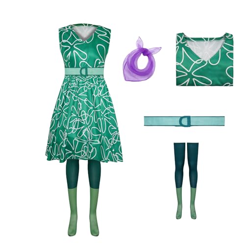 Grünes Kostüm für Erwachsene, Emotionen, Cosplay, Halloween, 4-teiliges Set für Damen Grünes Kostüm für Erwachsene, Emotionen, Cosplay, Halloween, 4-teiliges Set für Damen von CoserDepot