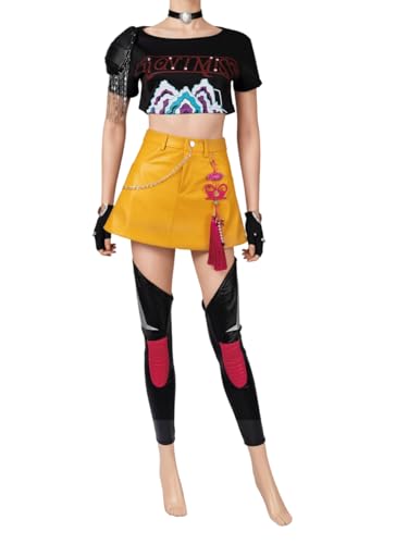 Cosfun Mira Cosplay-Kostüm für Damen, Idol-Uniform-Set, Dämonenjäger-Kostüm, Bühnenauftritt, Größe XL Cosfun Mira Cosplay-Kostüm für Damen, Idol-Uniform-Set, Dämonenjäger-Kostüm, Bühnenauftritt, Größe XL von Cosfun