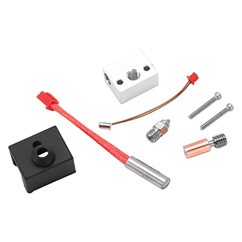 Cosiki Aluminiumheizungsblock -Kit, 3D -Drucker Hochtemperatur Bimetal Hals mit 0,4 mm von Cosiki