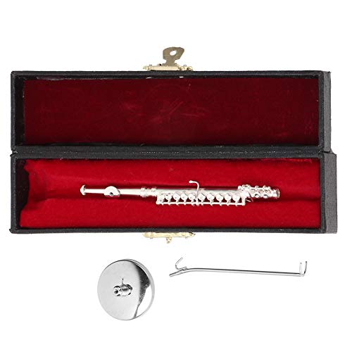 Cosiki Flöteninstrument, Miniatur -Musikinstrumente Musikgeschenke 11 cm Mini Kupfer Flötenmodell Musikinstrument Model Wohnkultur Ornamente von Cosiki