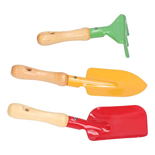 Cosiki Gartenwerkzeuge, Kinderschaufel mit Glatteren Kanten Angemessener Größe Leichtgewicht 3pcs Gartenwerkzeug Set Raken für Garten Sukkulenten von Cosiki