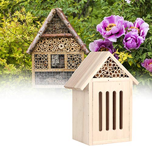 Cosiki House, Ladybug House Holz Käferraum Schutznistkasten Dekoration Garten Outdoor Outdoor Holz Insekten Bienenhaus Biene Haus für Bienenwanzen Schmetterlinge Zum Hängen Nisten (C-Typ) von Cosiki