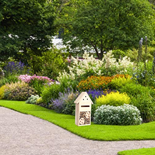 Cosiki House, Ladybug House Holz Käferraum Schutznistkasten Dekoration Garten Outdoor Outdoor Holz Insekten Bienenhaus Biene Haus für Bienenwanzen Schmetterlinge Zum Hängen Nisten (Typ B) von Cosiki