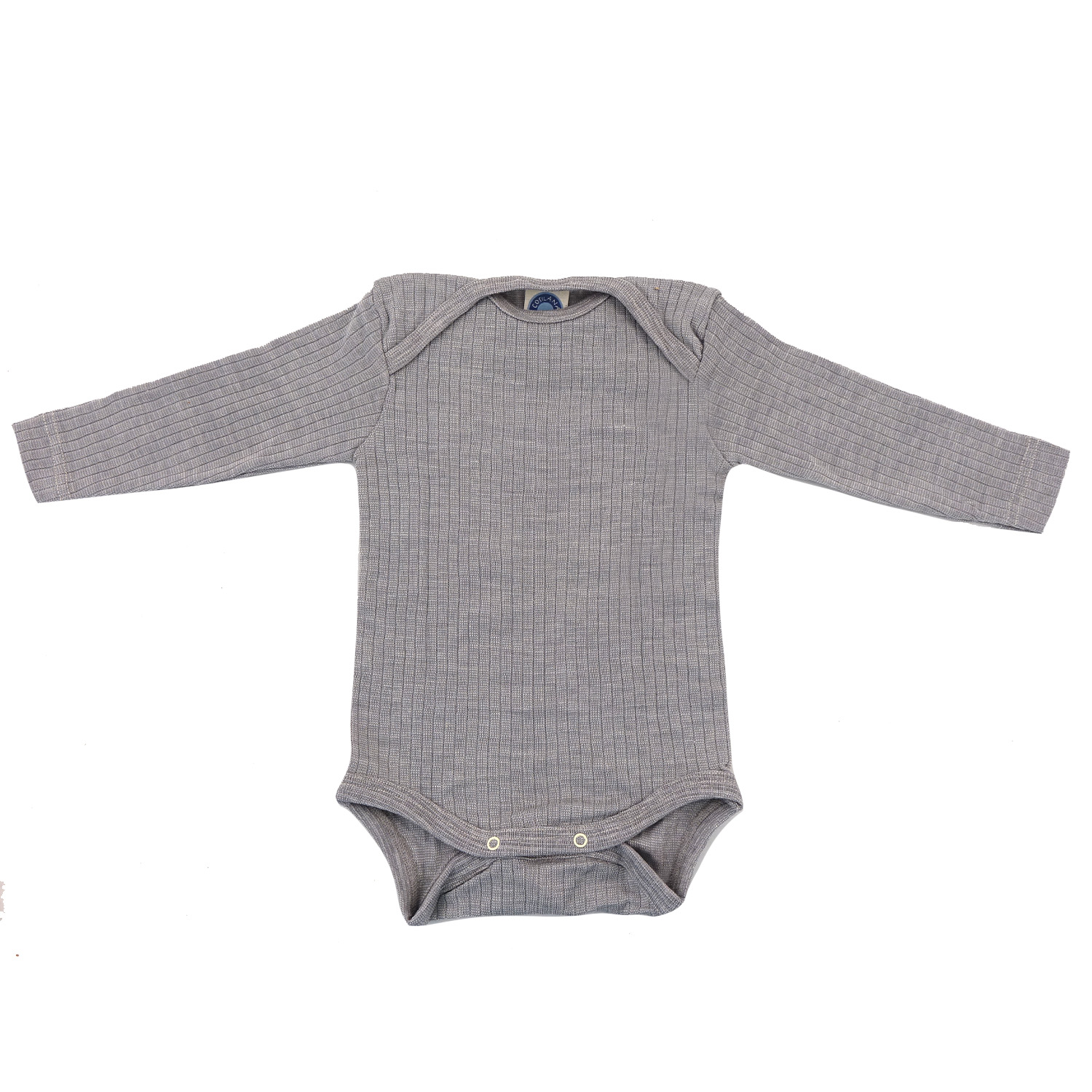 Cosilana Baby-Body (Langarm) aus Baumwolle/Wolle/Seide - 74 / 80 940 Grau von Cosilana