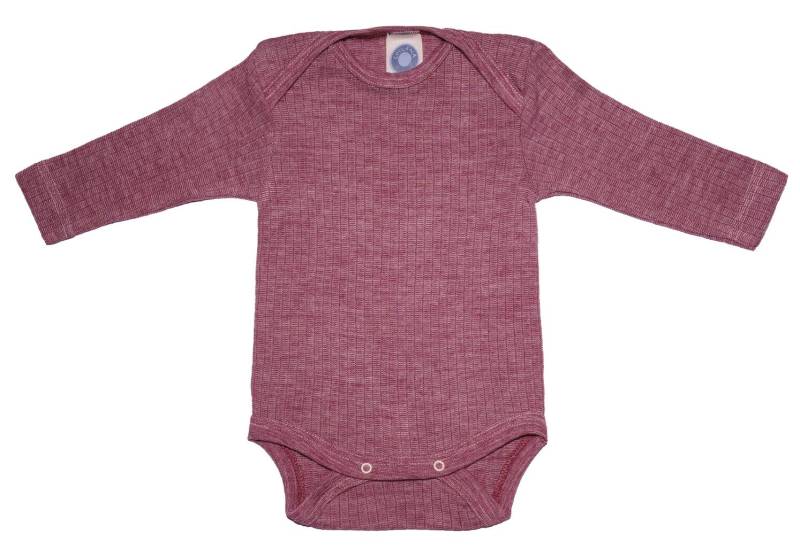 Cosilana Baby-Body (Langarm) aus Baumwolle/Wolle/Seide - 98 / 104 39 Bordeaux von Cosilana