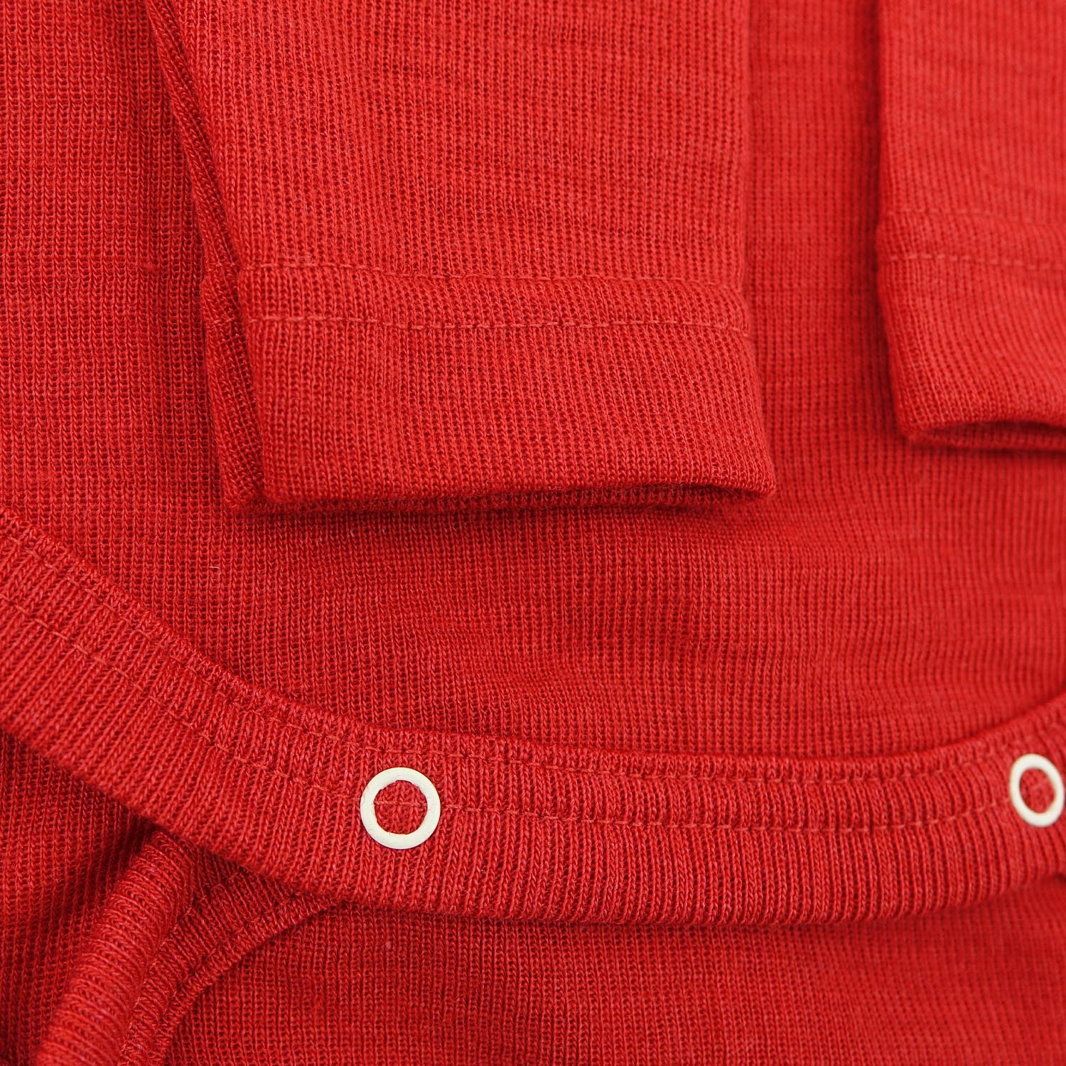 Cosilana Baby-Body (Langarm) aus Wolle/Seide - 04 Rot 74 / 80 von Cosilana