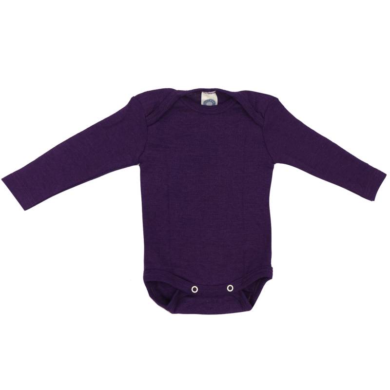 Cosilana Baby-Body (Langarm) aus Wolle/Seide - 74 / 80 23 Lila von Cosilana
