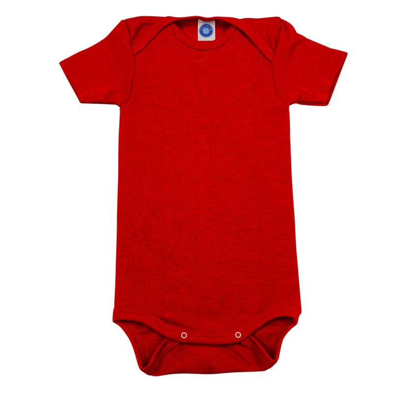 Cosilana Baby-Body (kurzarm) aus Wolle/Seide - 04 Rot 74 / 80 von Cosilana