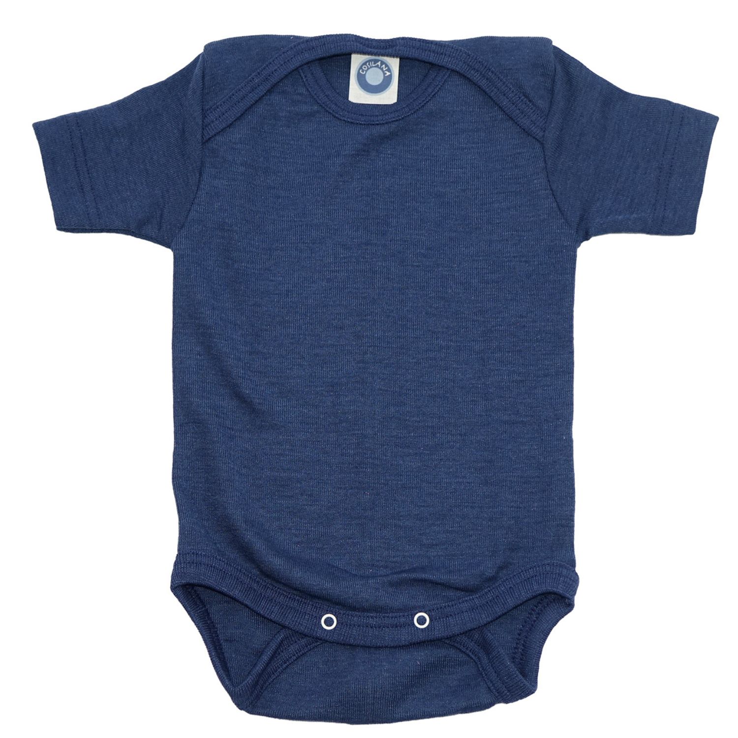 Cosilana Baby-Body (kurzarm) aus Wolle/Seide - 08 Blau 74 / 80 von Cosilana