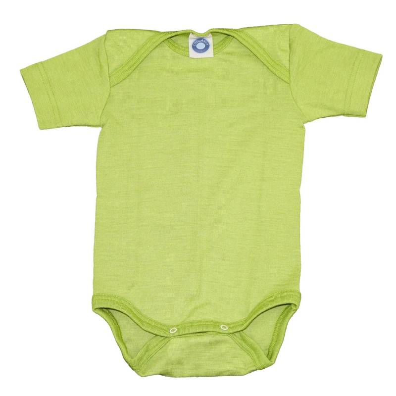 Cosilana Baby-Body (kurzarm) aus Wolle/Seide - 50 / 56 21 Grün von Cosilana